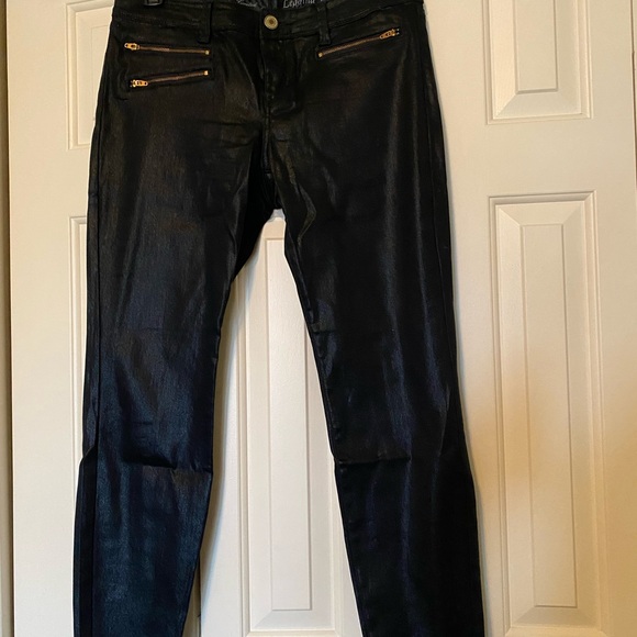 The Limited Denim - The Limited Denim Shiny Black Straight Leg Jeans a WHBM brand